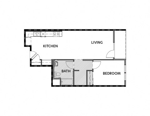 Beacon Villa 1 Bed 1 Bath Townhome 741SF